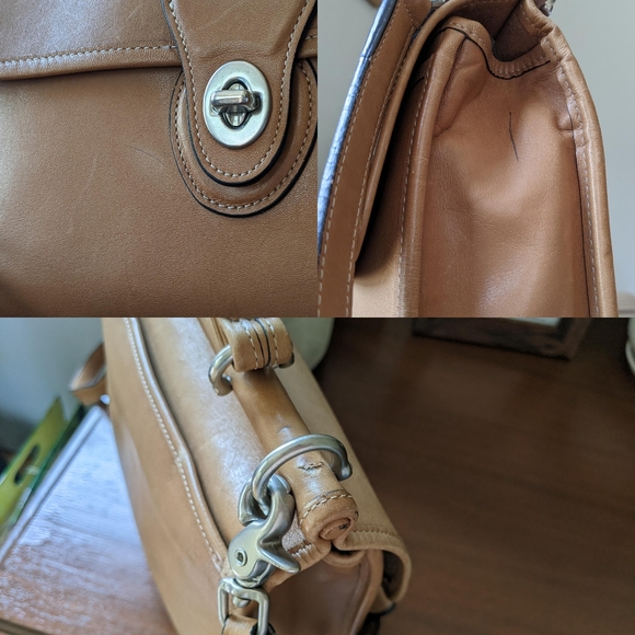 Vintage Camel Coach Willis Handbag - Picture 7 of 8